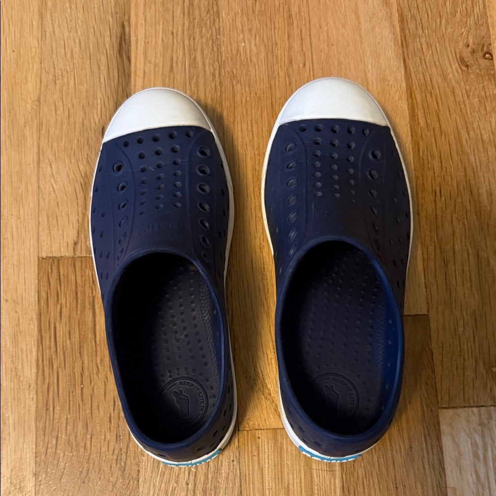 EUC Native Jefferson Dark Blue and White Slip-On Shoes, J1